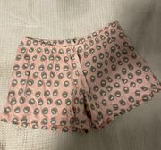 Afrodita Womens Funny Print Lounge Shorts Pajama Shorts Size L Pink Gray