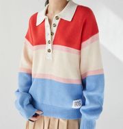 BDG Rena Long Sleeve Rugby Sweater