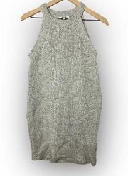 Madewell Size Small Gray Ribbed Sweater Tank Dress