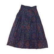 Vintage 80s  Paisley Midi Skirt 🔥