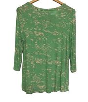 Logo by Lori Goldstein QVC green blouse size M