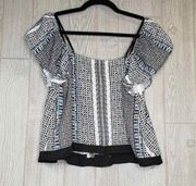 Greylin Women's Keeley Printed Cold Shoulder Blouse Revolve SMALL NWT