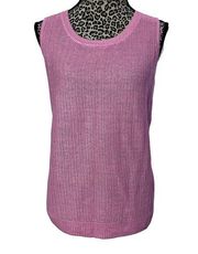 Talbots Pink Sleeveless Linen Knit Sweater Vest Plus Size Petite XP NWT