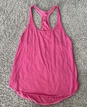 Lululemon  Womens Pink Striped Racerback Tank Top Size 4/6 S/M Workout Run