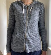 Brandy Melville  Heathered Gray Zip-Up Hoodie