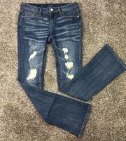 Vigoss Women’s Distressed The Jagger Slim Boot Blue Jeans Size W26/L33