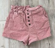 Love Tree Corduroy Light Pink Shorts Size Medium Gently Used