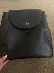 Black Leather Backpack