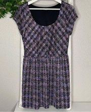 Lily Rose Striped Cap Sleeve Dress * Purple * Large