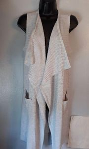 Double Zero gray sleeveless knit cardigan