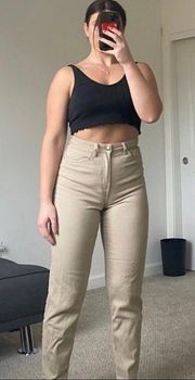 High Waisted Straight Leg Jeans Size 4