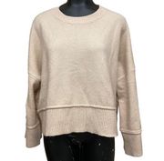 ILLA ILLA Cream Oversized Pullover Knit Sweater Size Small