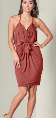 Brick Front Tie Dress