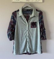 Buckle Daytrip Button Down Blouse NEW