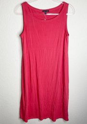 Eileen Fisher Coral Jersey Back Cutout Rayon Lycra Tank Top Dress Size Medium