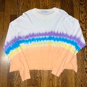 NWOT DAYDREAMER LA TIE DYE CROP LONG SLEEVE TEE