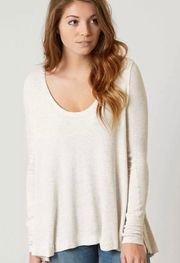 Free People Oatmeal Malibu Thermal Top