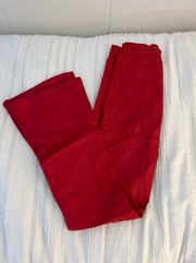 Red leather Pants