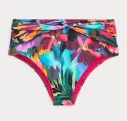 NWT Ralph Lauren Floral High-Waisted Bikini Bottom size 10