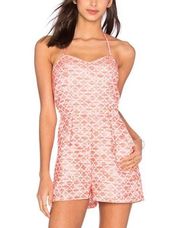 JACK jacquard coral halter romper