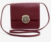 Harry Potter Platform 9 3/4 Crossbody Bag Burgundy Purple Hogwarts Bronze Plaque