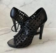 PROENZA SCHOULER Black Leather Oxford Heels Size 36/6