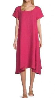 Bryn Walker Winslow Linen Dress in Magenta