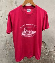 Vintage 1980s New Orleans LA Louisiana Single Stitch Travel Tourist T-Shirt L