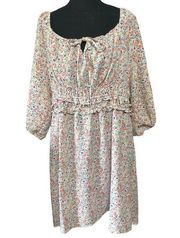 As U Wish Floral Squareneck babydoll dress