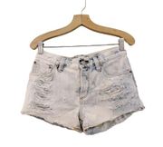 Aritzia TNA Distressed Cut Off Denim Jean Shorts Cotton Ripped