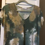 NEW First Love Soft Tie Dye Dress Khaki Green Bg