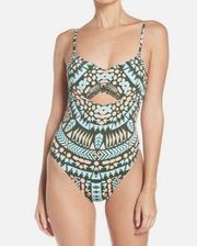 Bikini Lab Folk up the Sun Cutout one Piece Size Large