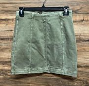 Free people green mini skirt 6