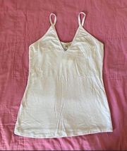 Bozzolo NWT  white ribbed v-neck tank top