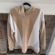 Womens Lane Bryant Livi Tan & Grey Cozy Hoodie size 18/20 Plus Size Comfy