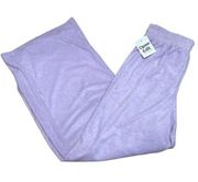 Open Edit Nordstrom Lavender Terry Cloth Wide Leg Pants Womens Small NWT