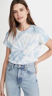 Reformation Perfect Vintage Tee Tornado Blue Tie Dye Crew