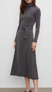 Club Monaco Gray Melissah Knit Mock Neck Long Sleeved Dress