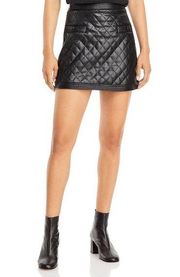 AQUA x Scout the City Faux Leather Quilted Mini Skirt size Medium