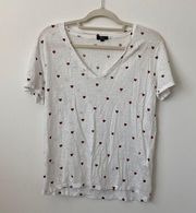 Rails Heart Printed Tee Shirt Size: S