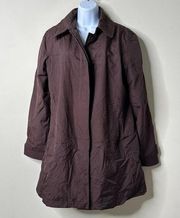 Calvin Klein Brown/Auburn Trench Coat Size 8