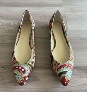 Bettye Muller 8 Paisley Pointed Toe Flats