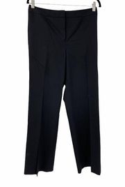 Lafayette 148 Womens Size 10 Pants Trouser Pants Career Black Wool Blend