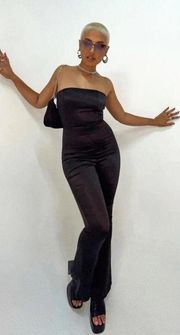 Leah Strapless Jumpsuit Black - US 0 