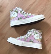 Converse Chuck 70 Florals High Top Pink Olive Women Canvas Sneakers Size 5