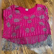 Haute Hippie Couture Beaded Sequence Top