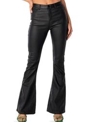 Edikted Faux Leather Flare Pants