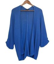 Staccato Women's Open Cardigan Cobalt Draped Textured Bright Workwear Office S/M