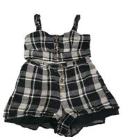 Black and White Plaid Tank and Short Set Size Small