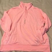 Tangerine szXL half zip front sweatshirt w/pockets small spot last picture GUC